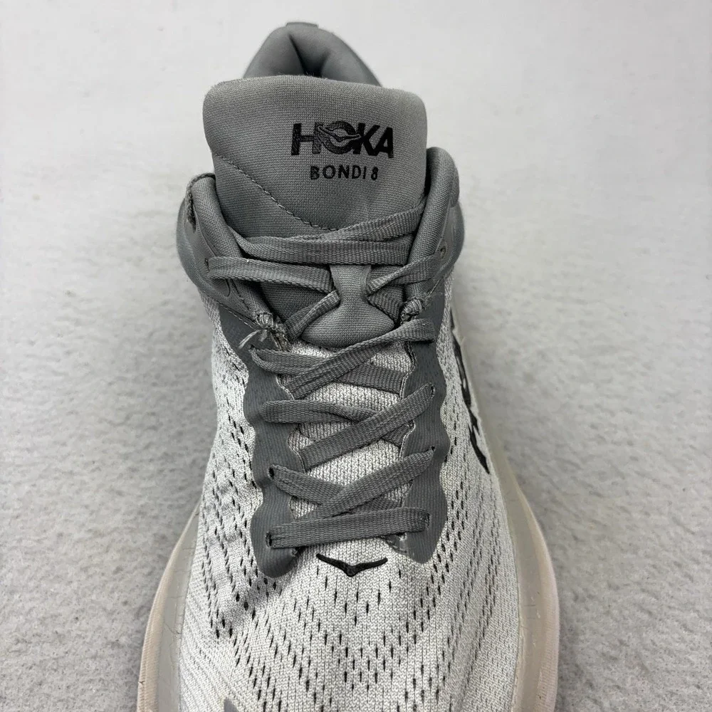 Hoka One One Bondi 8 Shoes Mens Size 11 Gray Running Athletic Sneakers